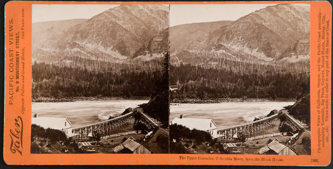 Watkins #1266 - The Upper Cascades, Columbia River, from the Block House
