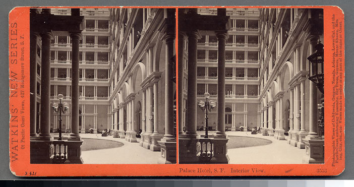 Watkins #3553 - Palace Hotel, Interior View, San Francisco.