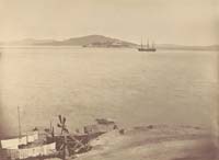 Unnumbered - Alcatraz and the Sailing Ship Acquilla, San Francisco