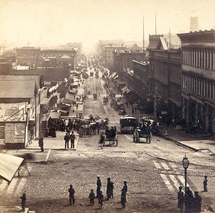 Watkins #1384 - Kearney Street from Broadway-looking South