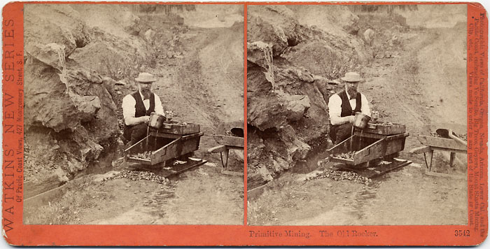 Watkins #3542 - Primitive Mining. The Old Rocker.