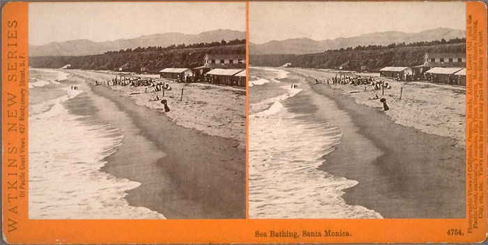 Watkins #4754 - Sea Bathing, Santa Monica, Cal.