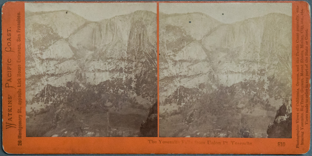 Watkins #810 - The Yosemite Falls from Union Pt., Yosemite
