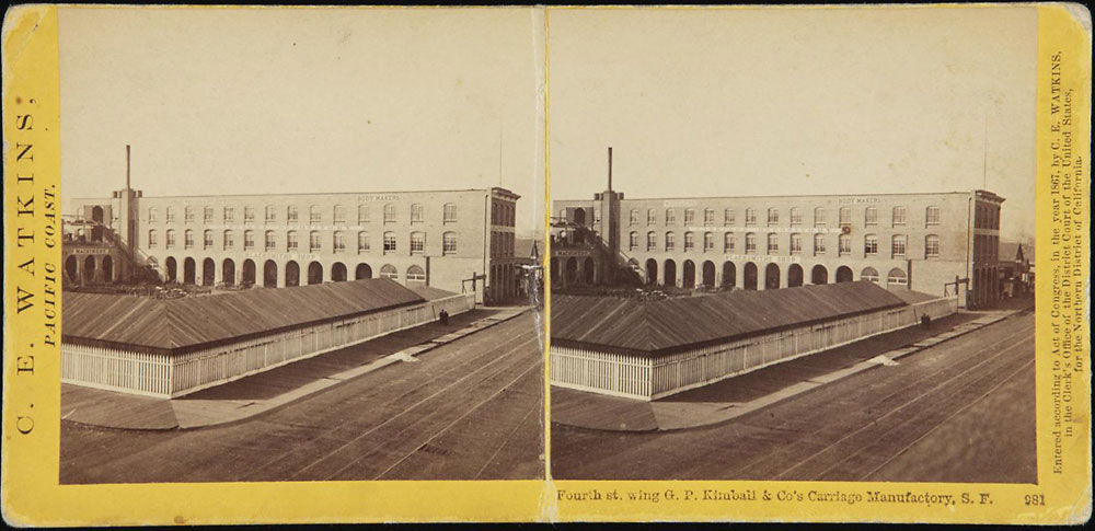 Watkins #981 - Fourth st. wing G. P. Kimball & Co's Carriage Manufactory, S. F.