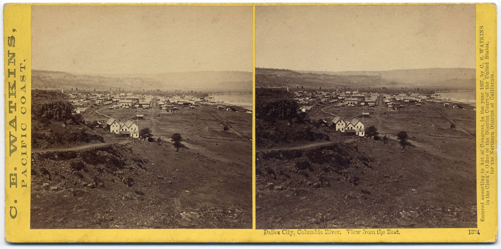 Watkins #1304 - Dalles City on Columbia River, View from the East