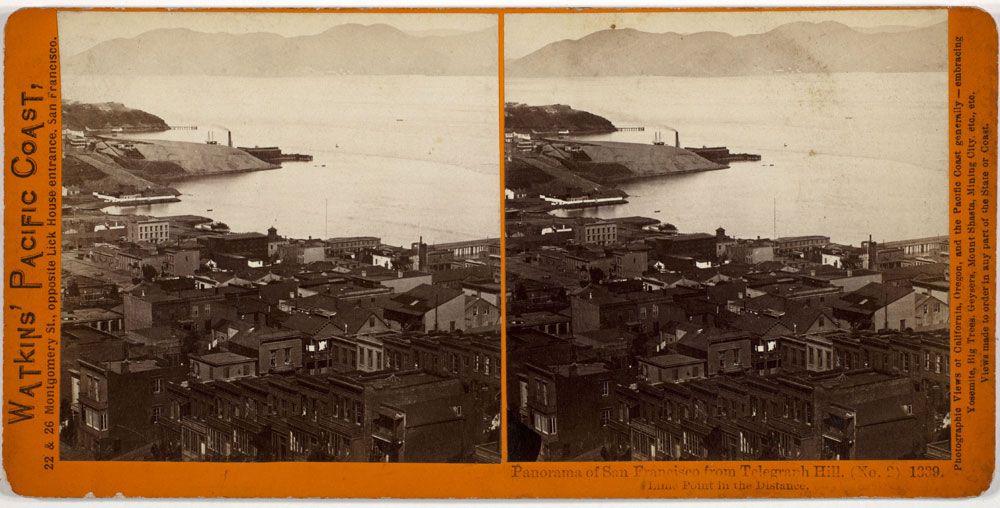 Watkins #1339 - Panorama of San Francisco from Telegraph Hill (No. 2). Lime Point in the Distance