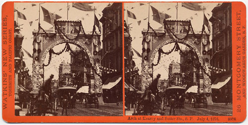 #3578 - Arch at Kearny and Sutter Sts., S.F., July 4, 1876.