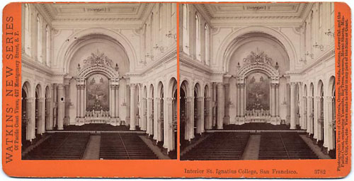 #3782 - Interior, St. Ignatius College, San Francisco.