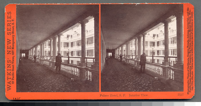Watkins #3557 - Palace Hotel, Interior View, San Francisco.