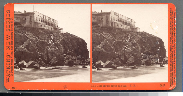 Watkins #3621 - The Cliff House from the Sea, San Francisco.